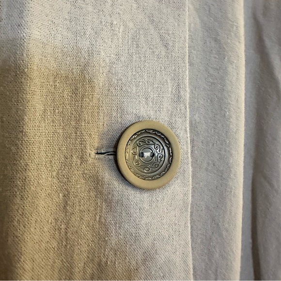 Forcynthia Linen Dress Shark Bite Hem Asymmetrical Boho Lagenlook Artsy Large - Picture 7 of 8